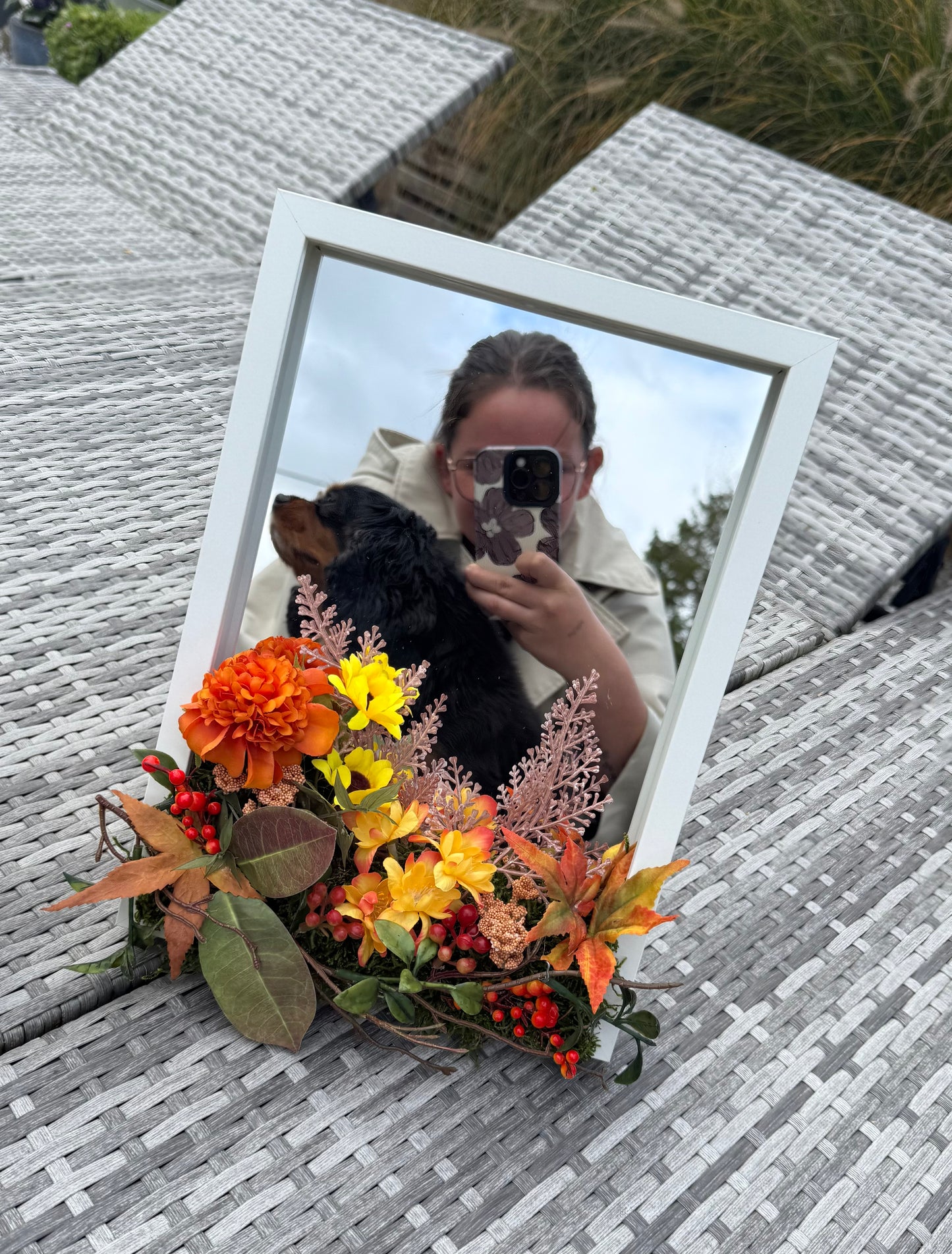 Bloemen spiegel Oranje