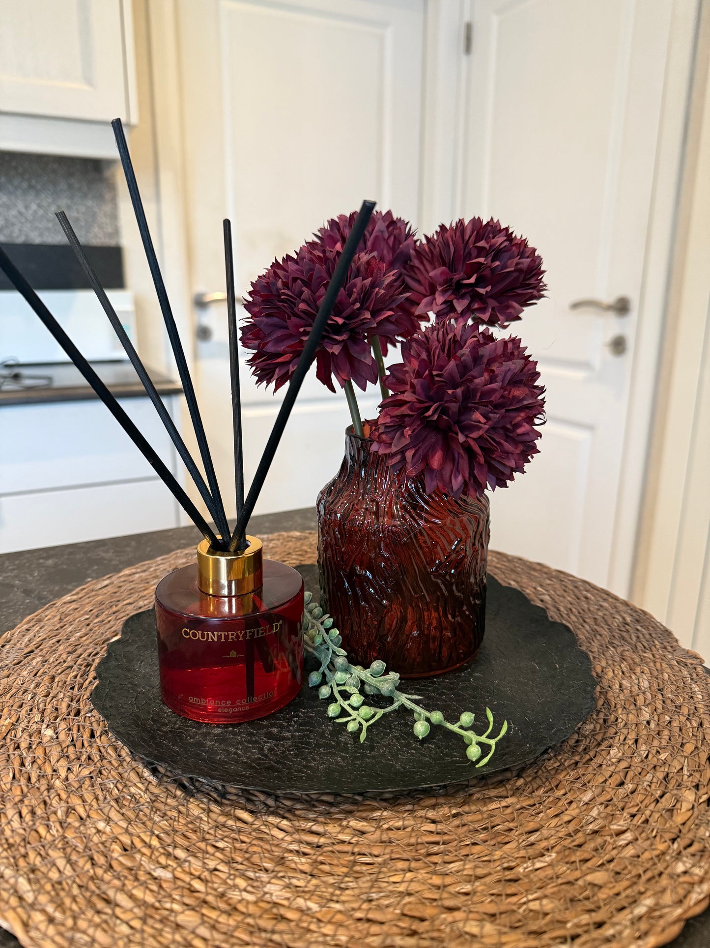 Tafeldecoratie set klein bordeaux