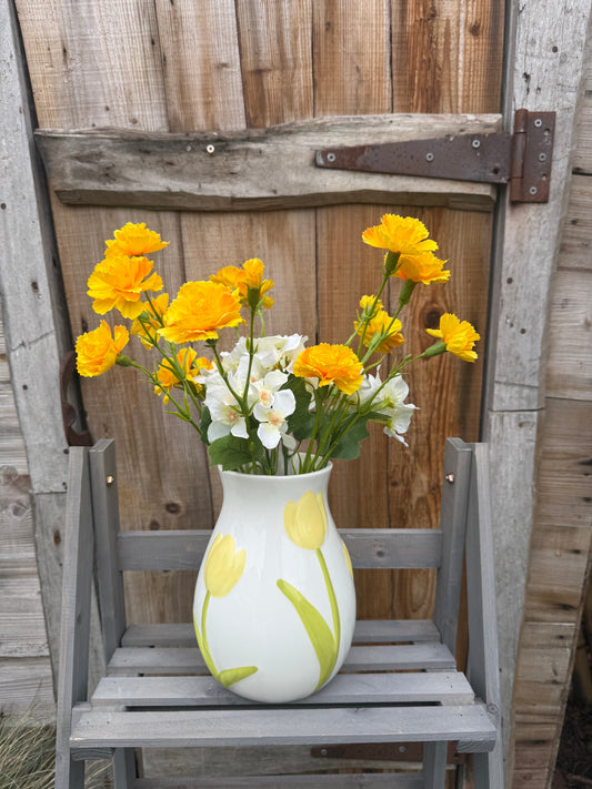 Tulpen vaas met bloemen