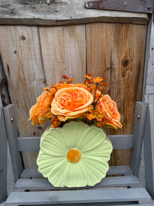 Bloemen vaas oranje bloemen