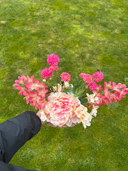 Bloemen vaas roze bloemen
