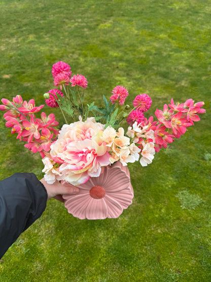 Bloemen vaas roze bloemen